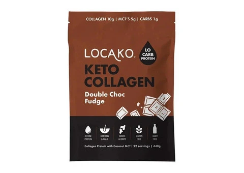 Buy Locako Keto Collagen Powder Double Choc Fudge 440g Australia