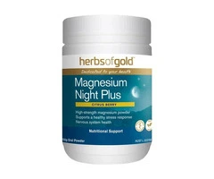 Buy Herbs of Gold Magnesium Night Plus Citrus Berry Australia | 150g & 300g