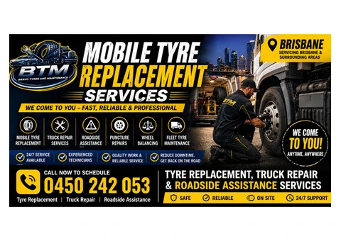 Professional Mobile Tyre Replacement Services Onsite