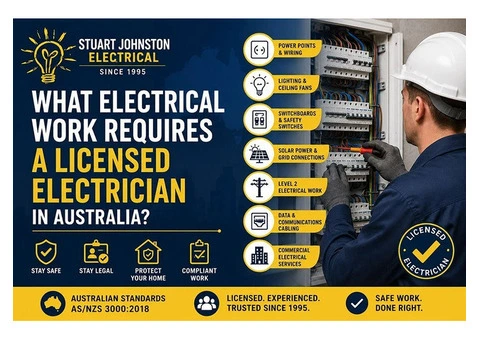 What Electrical Work Requires a Licensed Electrician in Australia