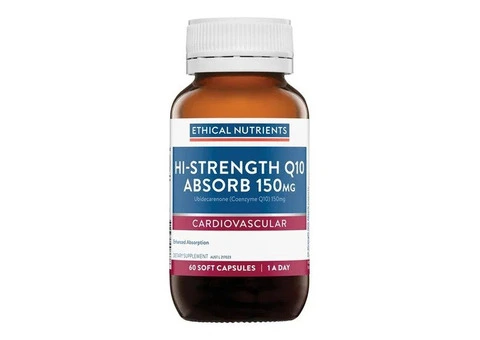 Buy Ethical Nutrients Hi-Strength Q10 Absorb 150mg 60 Capsules Australia