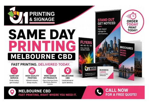 Same Day Printing Melbourne CBD | Fast & Reliable Printing Services | A1 Printing & Signage