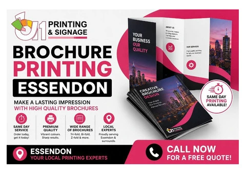 Brochure Printing Essendon | Custom Business Brochures | A1 Printing & Signage