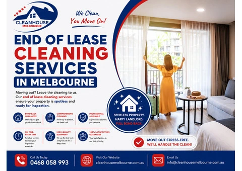 End of Lease Cleaning Services Melbourne | Bond Back Guarantee