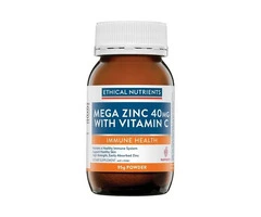 Buy Ethical Nutrients Mega Zinc Vitamin C Powder 95g & 190g Australia