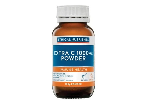 Buy Ethical Nutrients Extra C Powder Orange 1000mg 100g Australia