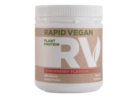 Buy Rapid Vegan Plant Protein Strawberry 450g & 1kg Australia