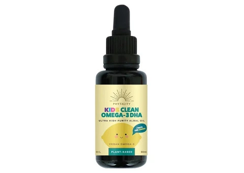 Phytality Kids Clean Omega 3 DHA Liquid for Brain Health