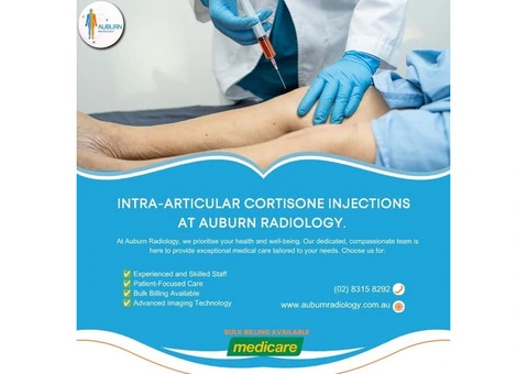 Intra-Articular Cortisone Injections at Auburn Radiology. (02) 8315 8292