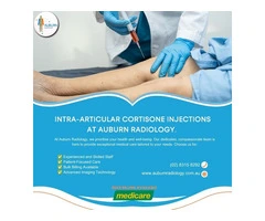 Intra-Articular Cortisone Injections at Auburn Radiology. (02) 8315 8292
