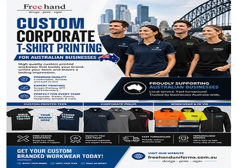 Custom Corporate T-Shirt Printing for Australian Businesses