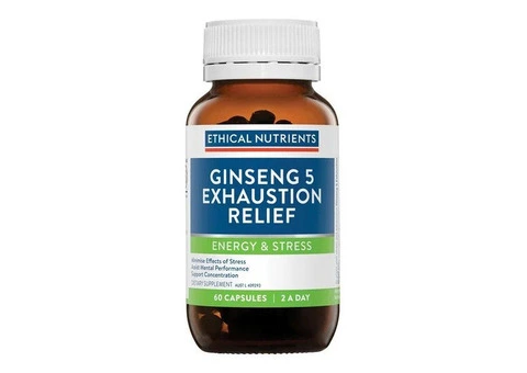 Buy Ethical Nutrients Ginseng 5 Exhaustion Relief 60 Caps Australia