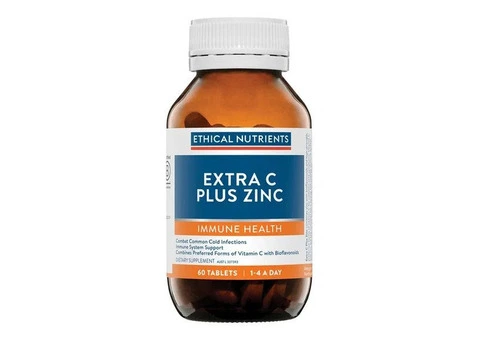 Buy Ethical Nutrients Extra C Plus Zinc 60 Tablets Australia