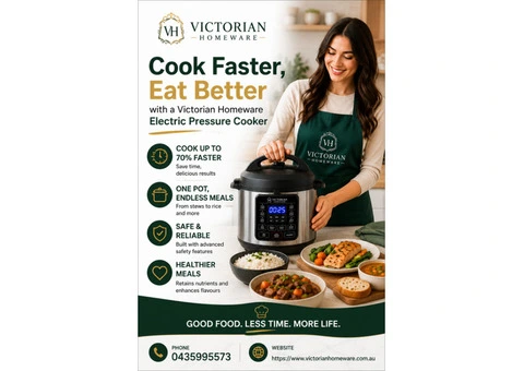 Cook Faster, Eat Better with a Victorian Homeware Electric Pressure Cooker!