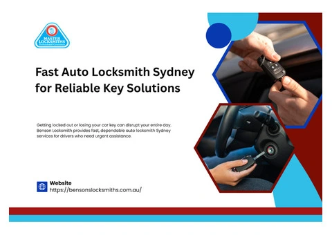 Fast Auto Locksmith Sydney for Reliable Key Solutions