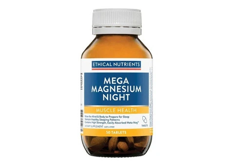 Buy Ethical Nutrients Mega Magnesium Night 50 Tablets Australia