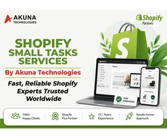 Shopify Small Tasks Services by Akuna Technologies Fast, Reliable Shopify Experts Trusted Worldwide