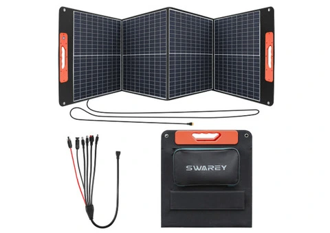 SWAREY 100W Portable Solar Panels for Camping RV Monocrystalline Power Station