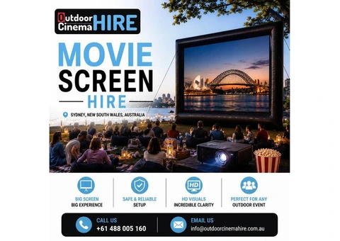 Movie Screen Hire for Central Coast Outdoor Events and Backyard Movie Nights