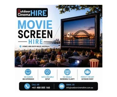 Movie Screen Hire for Central Coast Outdoor Events and Backyard Movie Nights