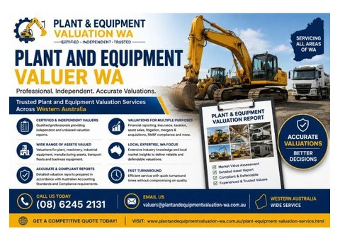Plant and Equipment Valuer WA – Certified Valuation Services