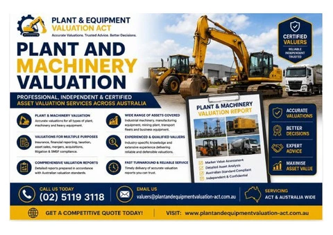 Plant and Machinery Valuation – Certified Asset Valuation Services