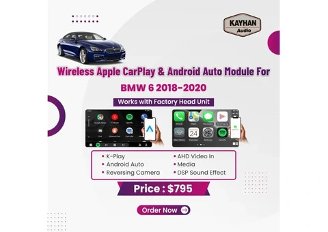 Wireless Apple CarPlay & Android Auto Module For BMW 6 2018-2020 - 1/3