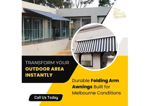Folding Arm Awnings Melbourne | Custom Retractable Awnings