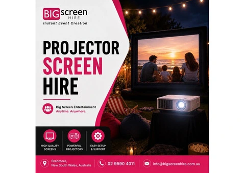 Projector Screen Hire for Outdoor Movies and Events in Sydney