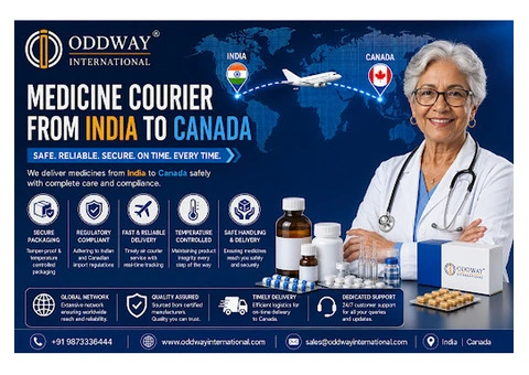 Courier Medicines from India to Canada for Bulk Healthcare Supply | Oddway International