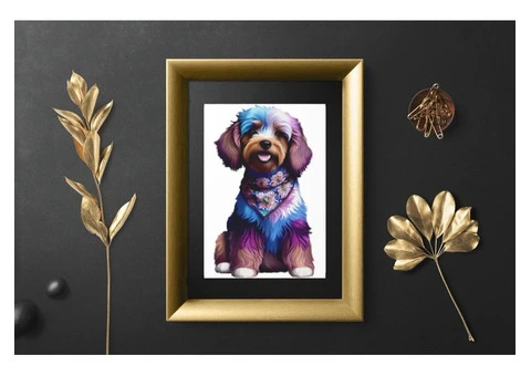Cavoodle Love ~ Decorative Wooden Puzzle - 3/4