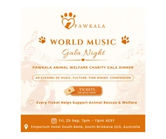 Pawkala Animal Welfare Charity Gala Dinner | World Music Gala Brisbane