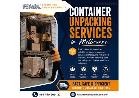 container unpacking services in Melbourne