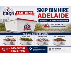 Affordable Household Skip Bin Hire Adelaide | GoGo Skip Bins
