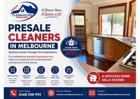Presale Cleaners in Melbourne | Clean House Melbourne