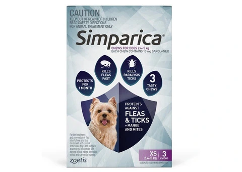 Simparica Chewables 10MG for Very Small Dogs