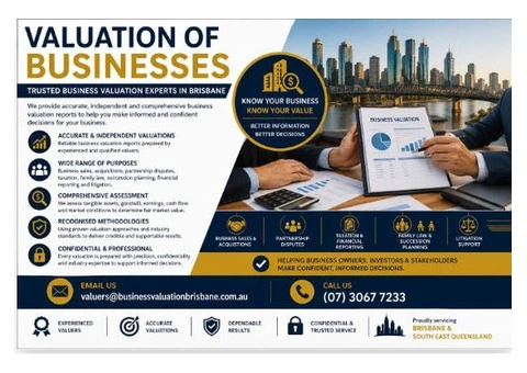 Valuation of Businesses – Trusted Business Valuation Experts in Brisbane