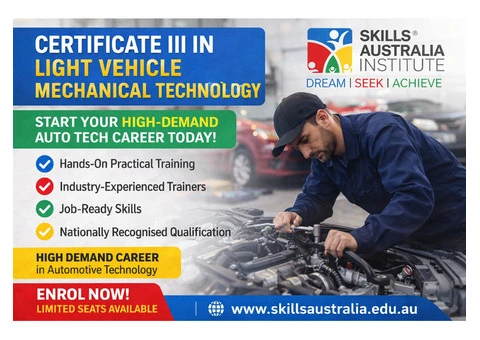Train for the Trade with Cert 3 Light Vehicle Mechanic