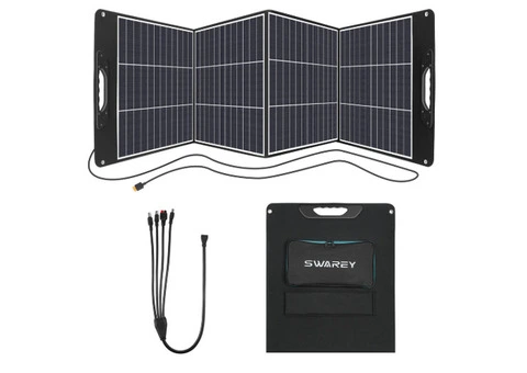 SWAREY 200W Portable Solar Panel Foldable for Camping RV Boat Monocrystalline