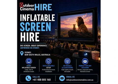Inflatable Screen Hire for Outdoor Events and Movie Nights