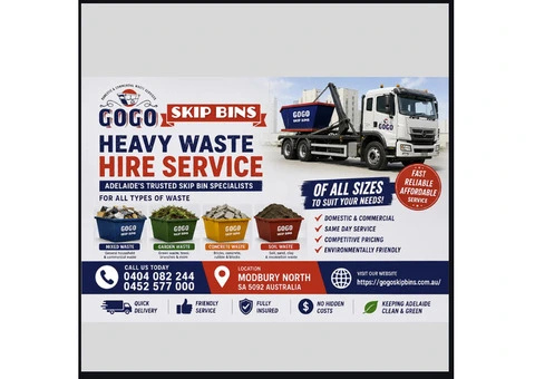 Hiring Skip Bins Adelaide for Home and Business Waste Disposal | GoGo Skip Bins