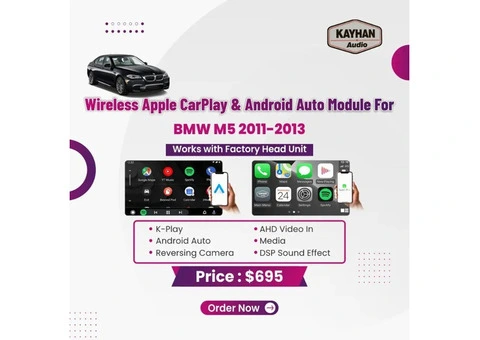 Wireless Apple CarPlay & Android Auto Module For BMW M5 2011-2013 - 1/3