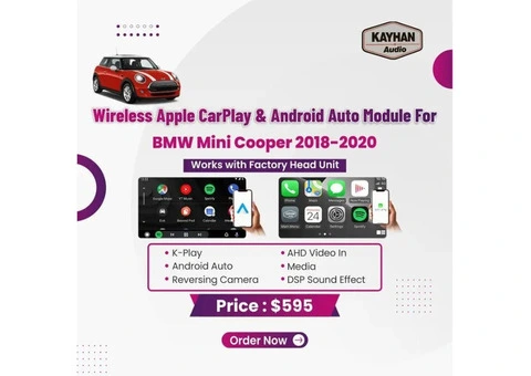 Wireless Apple CarPlay & Android Auto Module For BMW Mini Cooper 2018-2020 - 1/3