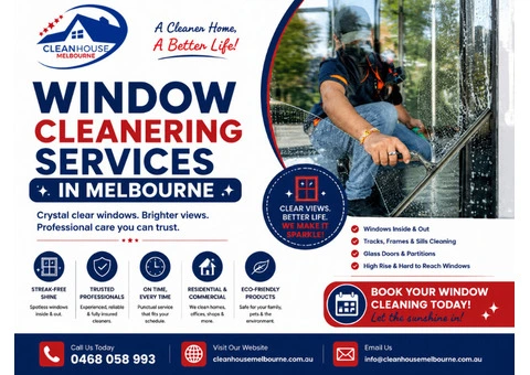 Window Cleanering Services in Melbourne | Clean House