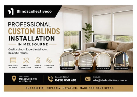 Professional Custom Blinds Installation in Melbourne