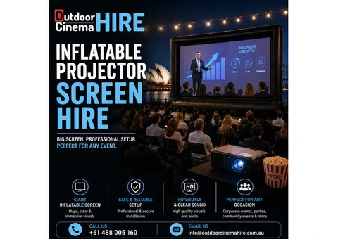 Inflatable Projector Screen Hire for Outdoor Movies and Special Events