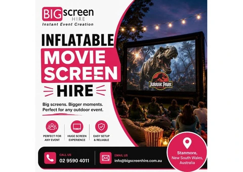 Inflatable Movie Screen Hire for Outdoor Events and Movie Nights
