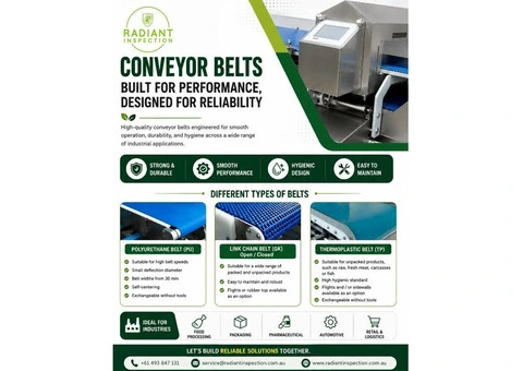 Conveyor belt inspection services in Melbourne - Radiant Inspection
