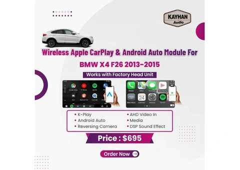 Wireless Apple CarPlay & Android Auto Module For BMW X4 F26 2013-2015 - 1/3