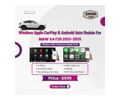 Wireless Apple CarPlay & Android Auto Module For BMW X4 F26 2013-2015